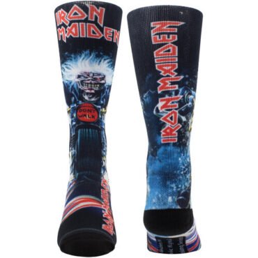 Perri's - Iron Maiden - Eddie Biker Dye Sublimation - Crew Socks Apparel (Large Item, Socks)