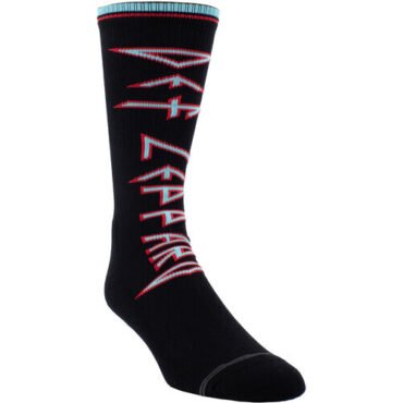Perri's - Def Leppard - Sharp Text Logo - Crew Socks Apparel (Large Item, Socks)
