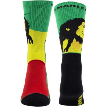 Perri's - Bob Marley - Rasta - Crew Socks Apparel (Large Item, Socks)