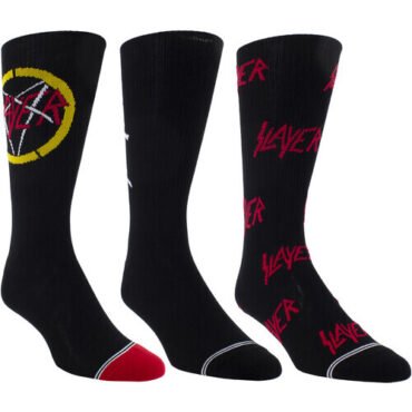 Perri's - Slayer - Crew Socks (Assorted Styles 3 Pack Gift Box) Apparel (Large Item, Socks, Gift Set, 3 Pack)