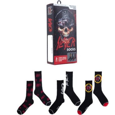 Perri's - Slayer - Crew Socks (Assorted Styles 3 Pack Gift Box) Apparel (Large Item, Socks, Gift Set, 3 Pack)