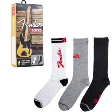 Perri's - Fender - Crew Socks (Assorted Styles 3 Pack Gift Box) Apparel (Large Item, Socks, Gift Set, 3 Pack)