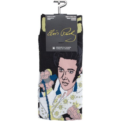 Perri's - Elvis Presley - Cartoony - Crew Socks Apparel (Large Item, Socks)