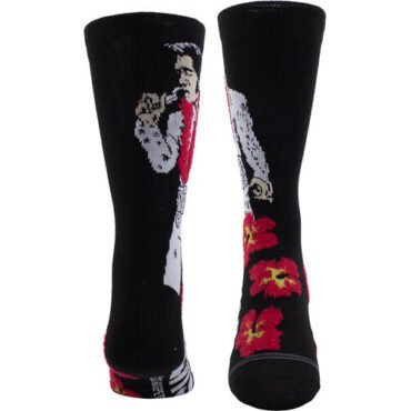 Perri's - Elvis Presley - Hibiscus Fuzzy - Crew Socks Apparel (Large Item, Socks)