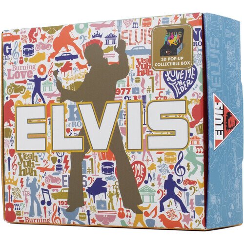 Perri's - Elvis Presley - 3D Pop Up - Crew Socks (Assorted Styles 3 Pack Gift Box) Apparel (Socks, Gift Set, 3 Pack)
