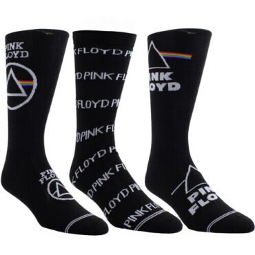 Perri's - Pink Floyd - Crew Socks (3 Pack Collector Guitar Shape Tin) Apparel (Large Item, Socks, 3 Pack)