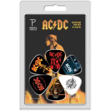 Perri's - AC/DC - Variety - Guitar Picks (6 Pack) Musical Instrument (Collectible, Guitar Pick)