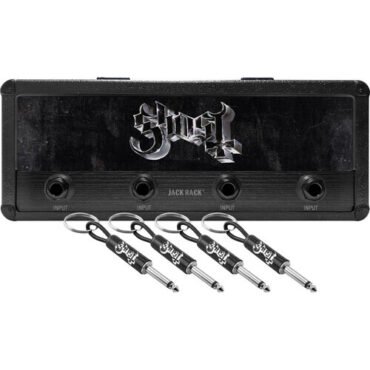 Pluginz - Ghost - Magnetic Jack Rack with 4 Guitar Plug Keychains Novelties (Large Item, Keychain / Keyring)
