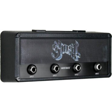 Pluginz - Ghost - Magnetic Jack Rack with 4 Guitar Plug Keychains Novelties (Large Item, Keychain / Keyring)