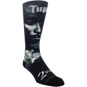 Perri's - Tupac - 2Pac Smoke Dye Sublimation - Crew Socks Apparel (Large Item, Socks)