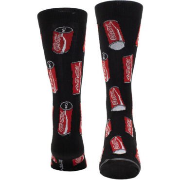 Perri's - Coca Cola - Black Cans - Crew Socks Apparel (Large Item, Socks)