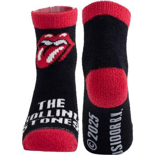 Perri's - Rolling Stones - Tongues - Fuzzy Women's Crew Socks Apparel (Large Item, Socks)