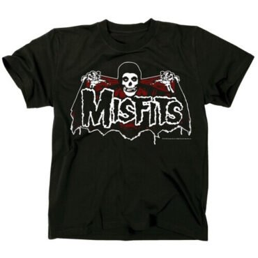 Misfits - Batfiend (Red) - T-Shirt - Large (Black) Apparel (Large Item, Size Large, Black, Adult Shirt)