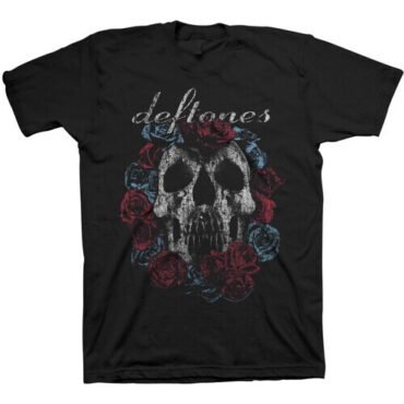Deftones - Skull - T-Shirt - X-Large (Black) Apparel (Large Item, Size 1 Extra Large, Black, Adult Shirt)