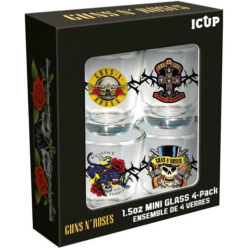 Guns N' Roses - Mini-Glass Set (4-Pack / 1.5 oz) Novelties