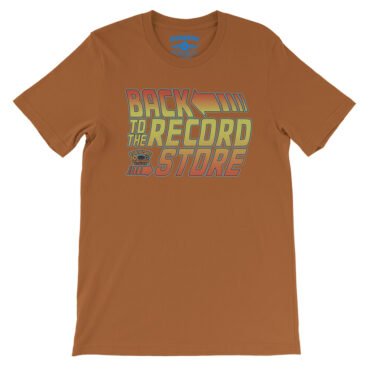BACK to the Record Store T-Shirt - Lightweight Vintage Style - Burnt Orange, S
