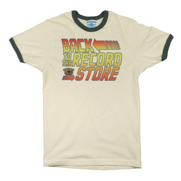 BACK to the Record Store Ringer T-Shirt - Natural Forest Green, XS