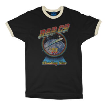 Bad Company Shooting Star Ringer T-Shirt - Black Natural, XS