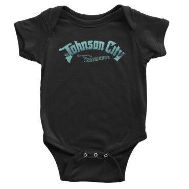 Johnson City Tennessee Baby Onesie - Black, 6MO