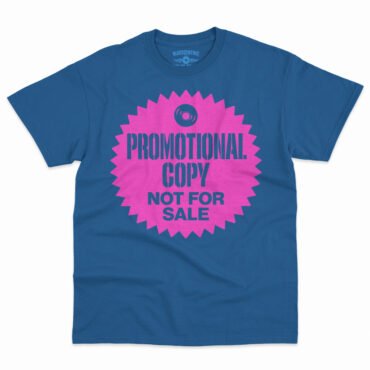 Vinyl Record Promo Sticker T-Shirt - Men's Big & Tall - Royal, XLT