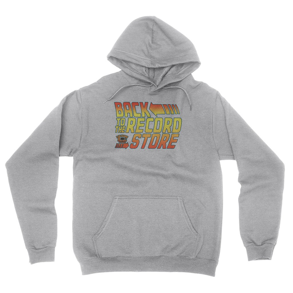 BACK to the Record Store Hooded Pullover Jacket - Ash, S