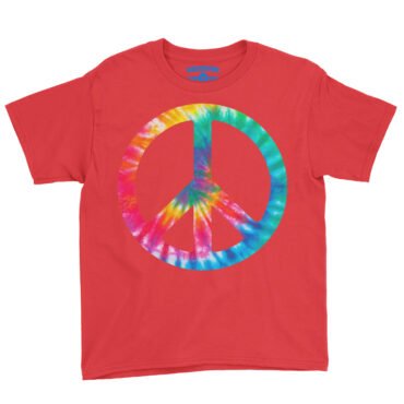 Tie-Dye Peace Sign Youth T-Shirt - Lightweight Children & Toddlers