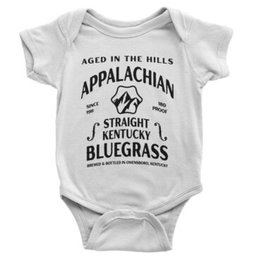 Straight Kentucky Bluegrass Moonshine Baby Onesie
