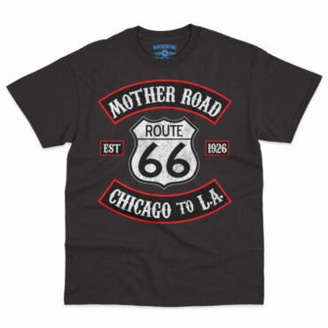 Route 66 Mother Road T-Shirt - Men's Big & Tall - Black, XLT