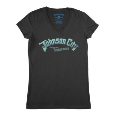 Johnson City Tennessee V-Neck T Shirt - Women's - Black, S
