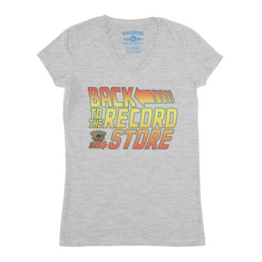BACK to the Record Store V-Neck T Shirt - Women's