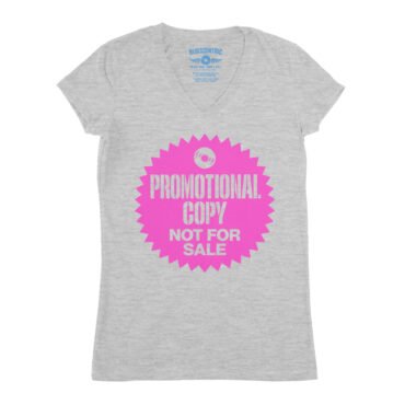Vinyl Record Promo Sticker V-Neck T Shirt - Women's