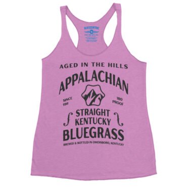 Straight Kentucky Bluegrass Moonshine Racerback Tank - Women's - Vintage Lilac, S