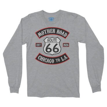 Route 66 Mother Road Long Sleeve T-Shirt - Sport Grey, S