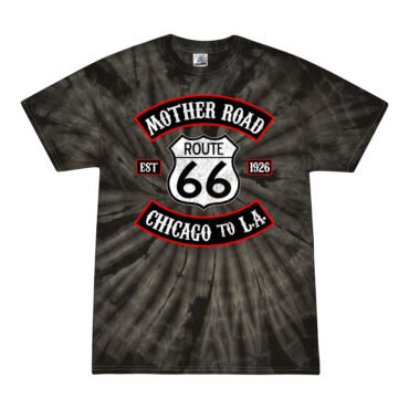 Route 66 Mother Road Tie-Dye T-Shirt - Black