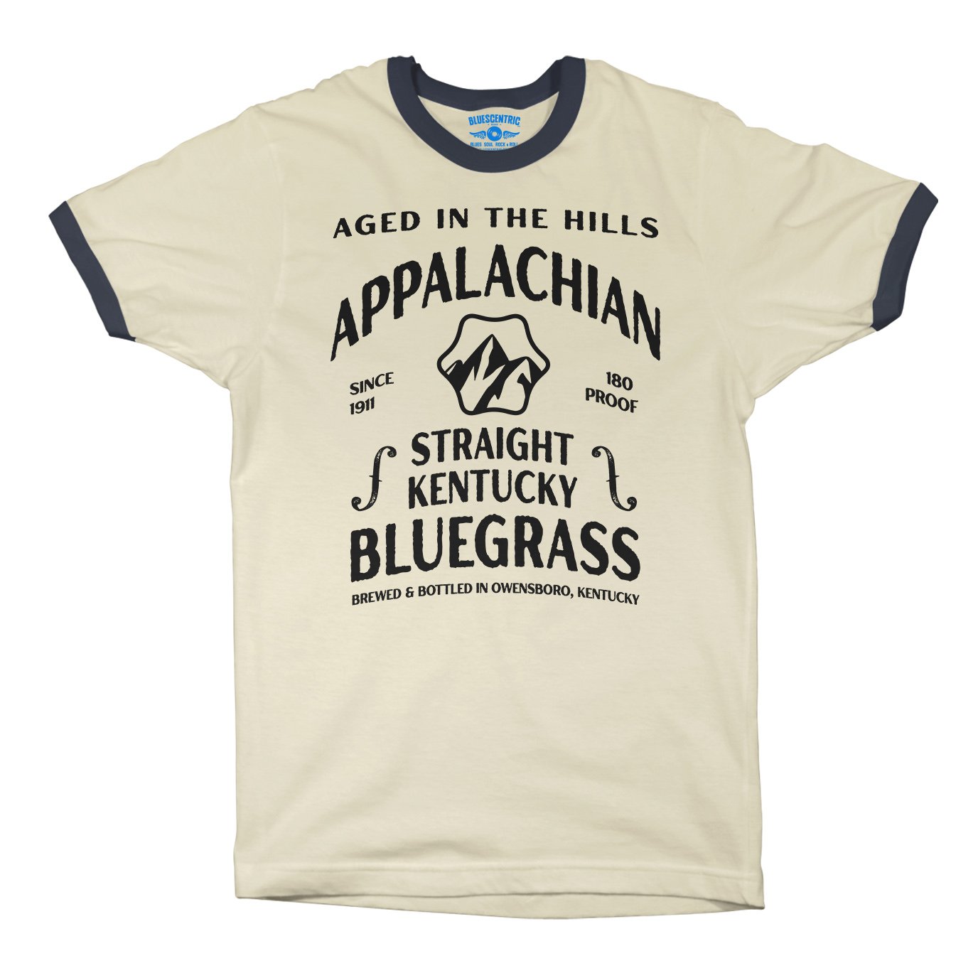 Straight Kentucky Bluegrass Moonshine Ringer T-Shirt