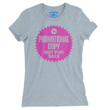 Vinyl Record Promo Sticker Ladies T-Shirt - Relaxed Fit