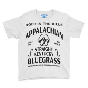 Straight Kentucky Bluegrass Moonshine Youth T-Shirt - Lightweight Children & Toddlers - White, T2