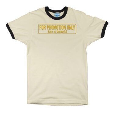 For Promotion Only Record Collector Ringer T-Shirt - Natural Black, XS