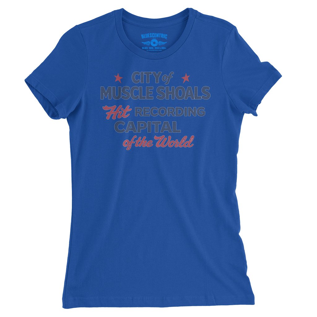 Muscle Shoals Recording Capital Ladies T-Shirt - Relaxed Fit - True Royal, S