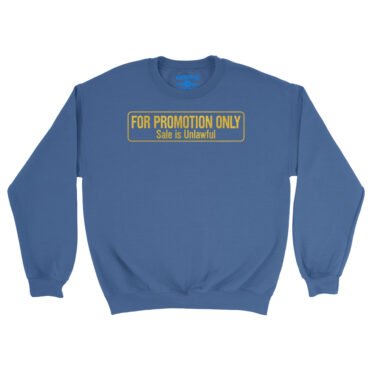 For Promotion Only Record Collector Crewneck Sweatshirt - Royal, S