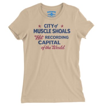 Muscle Shoals Recording Capital Ladies T-Shirt - Relaxed Fit - Sand Dune, S