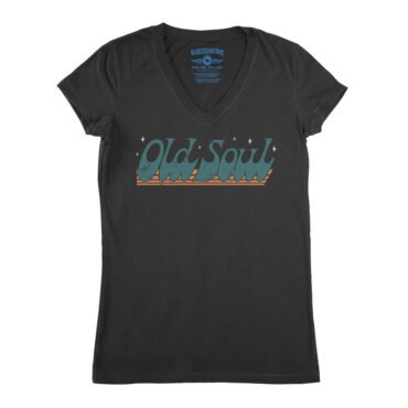 Old Soul V-Neck T Shirt - Women's - Black, S