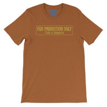 For Promotion Only Record Collector T-Shirt - Lightweight Vintage Style - Burnt Orange, S