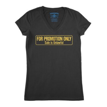 For Promotion Only Record Collector V-Neck T Shirt - Women's - Black, S