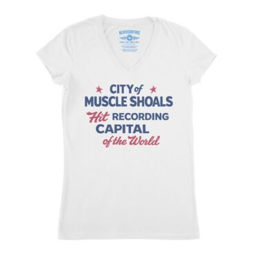 Muscle Shoals Recording Capital V-Neck T Shirt - Women's - White, S