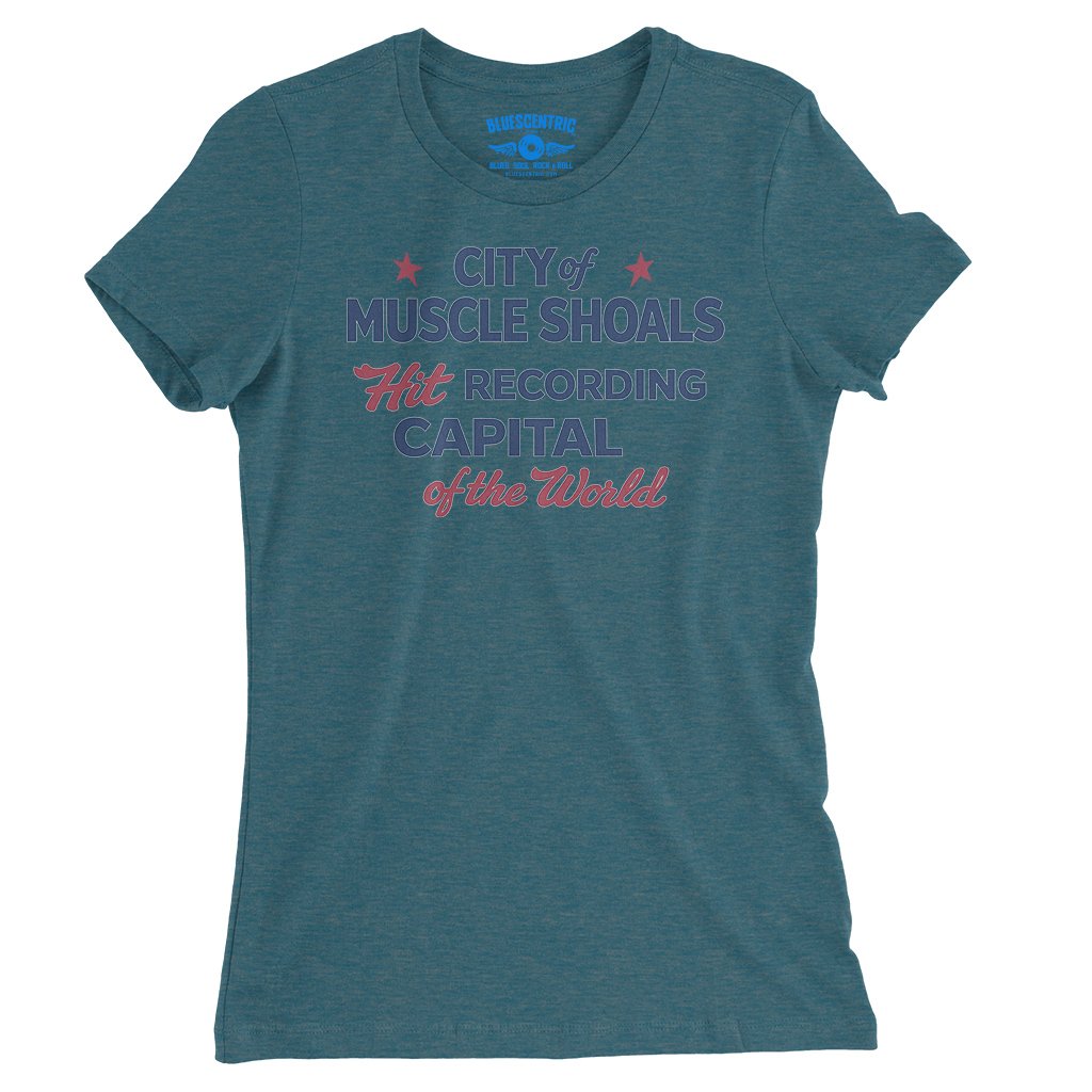 Muscle Shoals Recording Capital Ladies T-Shirt - Relaxed Fit - Heather Deep Teal, S