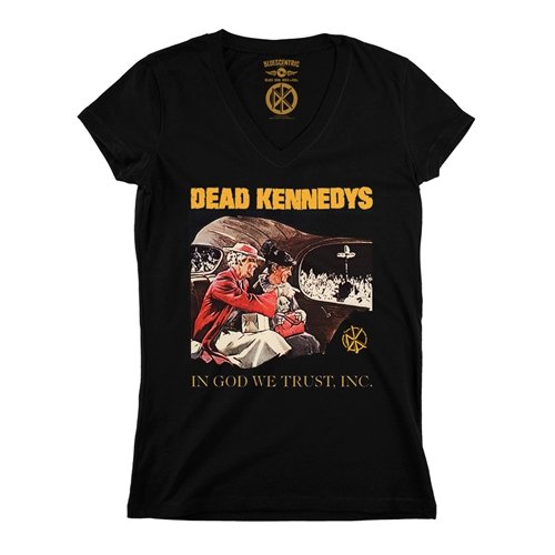 Dead Kennedys In God We Trust Inc. V-Neck T Shirt - Women's