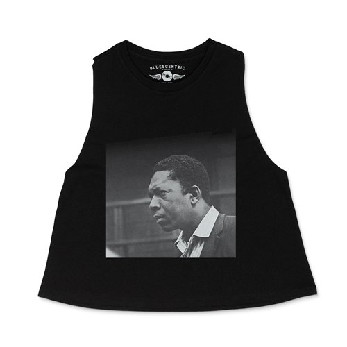 John Coltrane Photo Racerback Crop Top - Women's