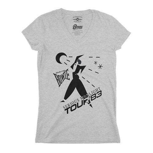 David Bowie Tour V-Neck T Shirt - Women's