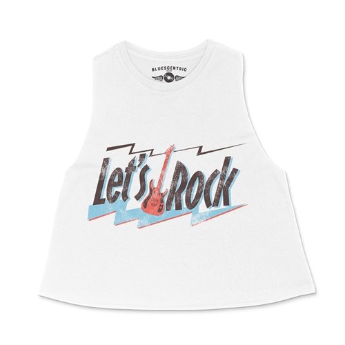 Lets Rock Racerback Crop Top - Women's